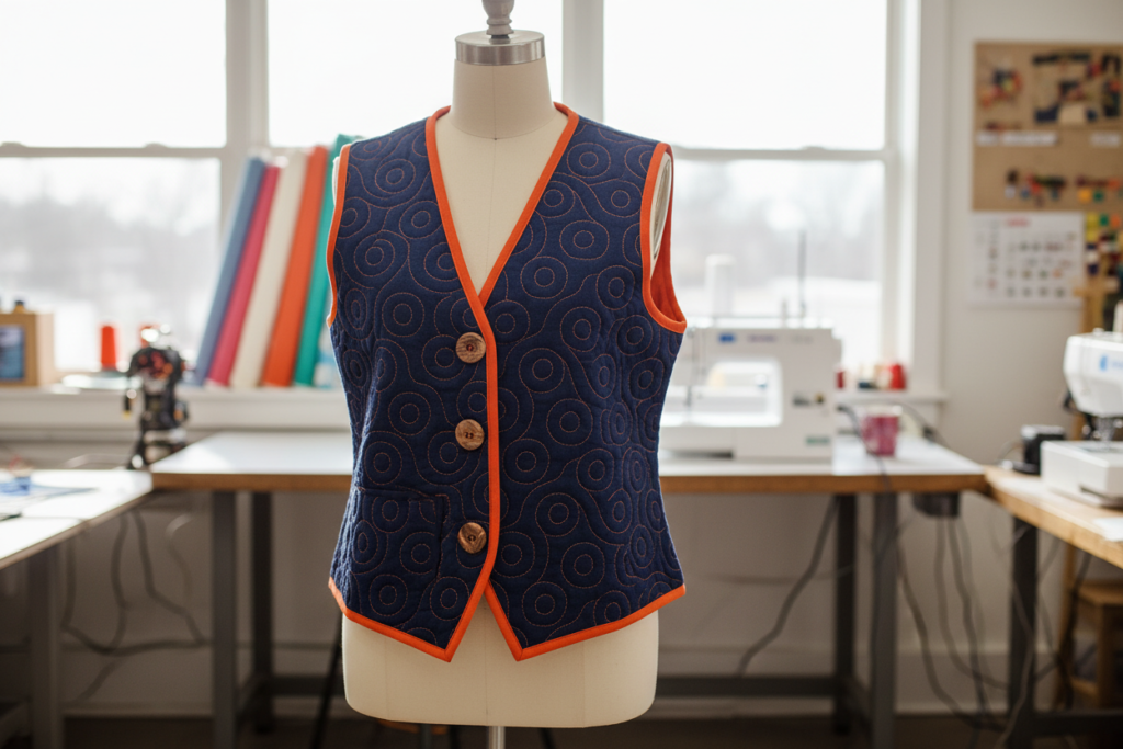 quilted vest sewing pattern for autumn