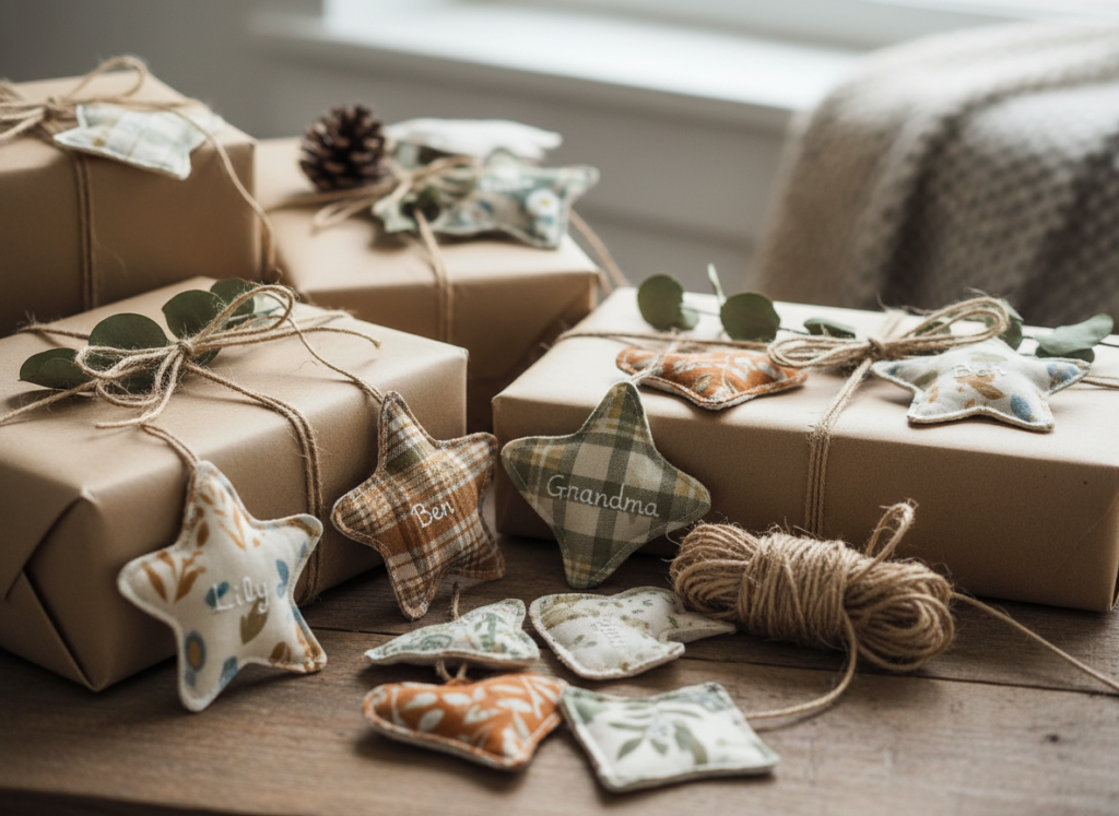 reusable fabric gift tags for eco-friendly wrapping
