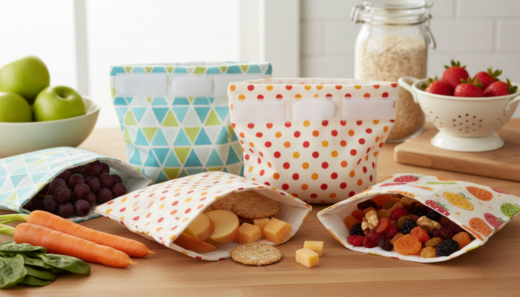 reusable fabric snack bag sustainable sewing gift reusable fabric snack bag sustainable sewing gift