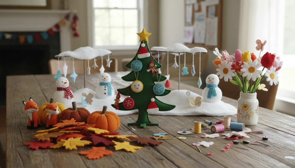 seasonal sewing crafts kids can make throughout the year