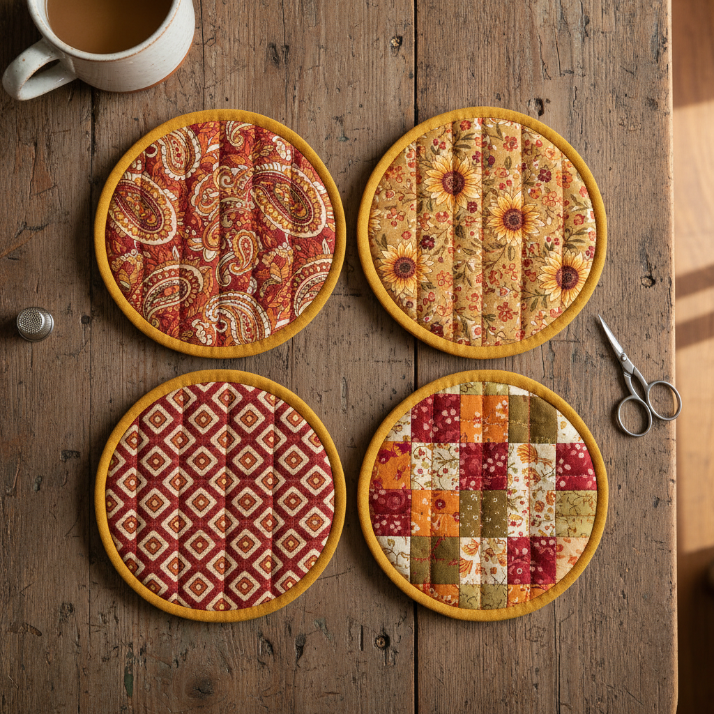 set of fabric coasters beginner quilting project set of fabric coasters beginner quilting project