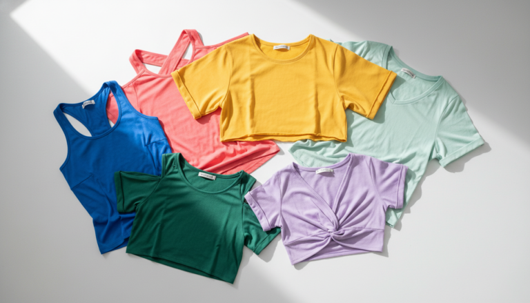 sewing easy DIY shirt cutting ideas displayed on colorful t-shirts with various cutting patterns