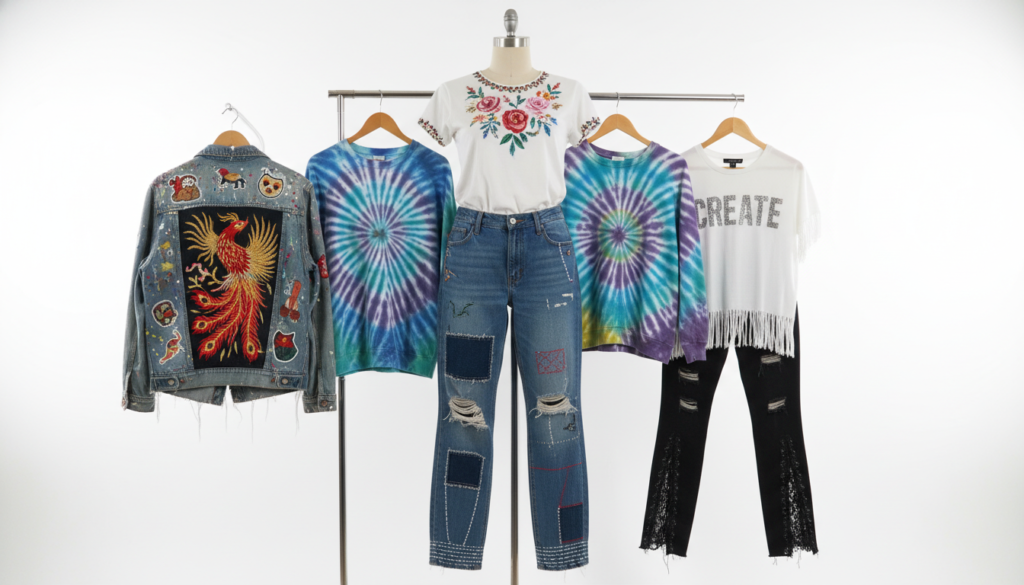 sewing easy diy clothing hacks completed projects displayed beautifully