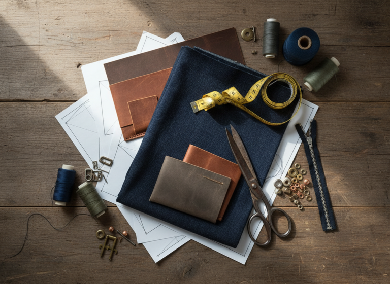 sewing easy diy gifts boyfriend handmade project materials on wooden table