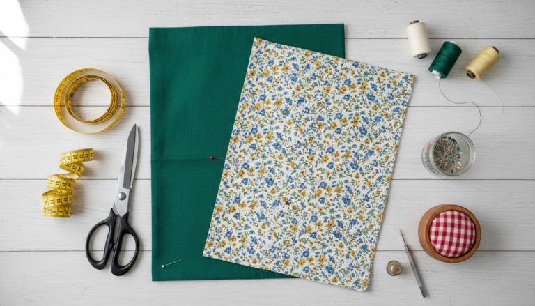 sewing easy diy tote bag materials laid out on workspace