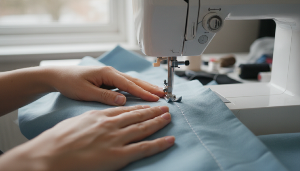 sewing side seams on basic diy top