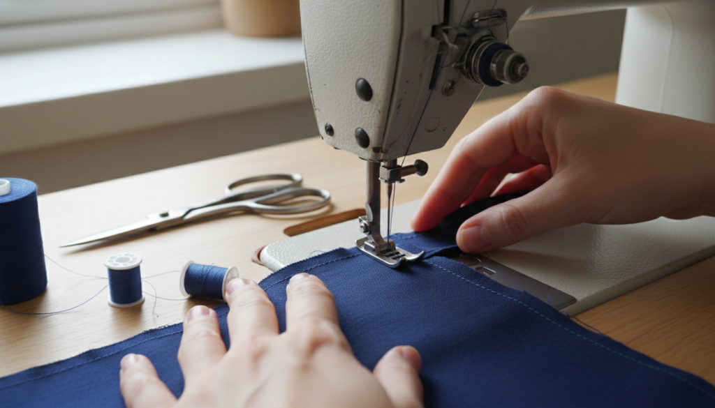 sewing tote bag strap on sewing machine