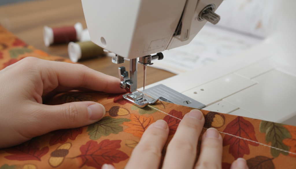 sewing tutorial demonstration for fall projects