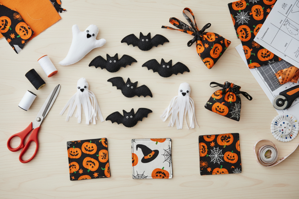 simple halloween sewing crafts completed in under one hour