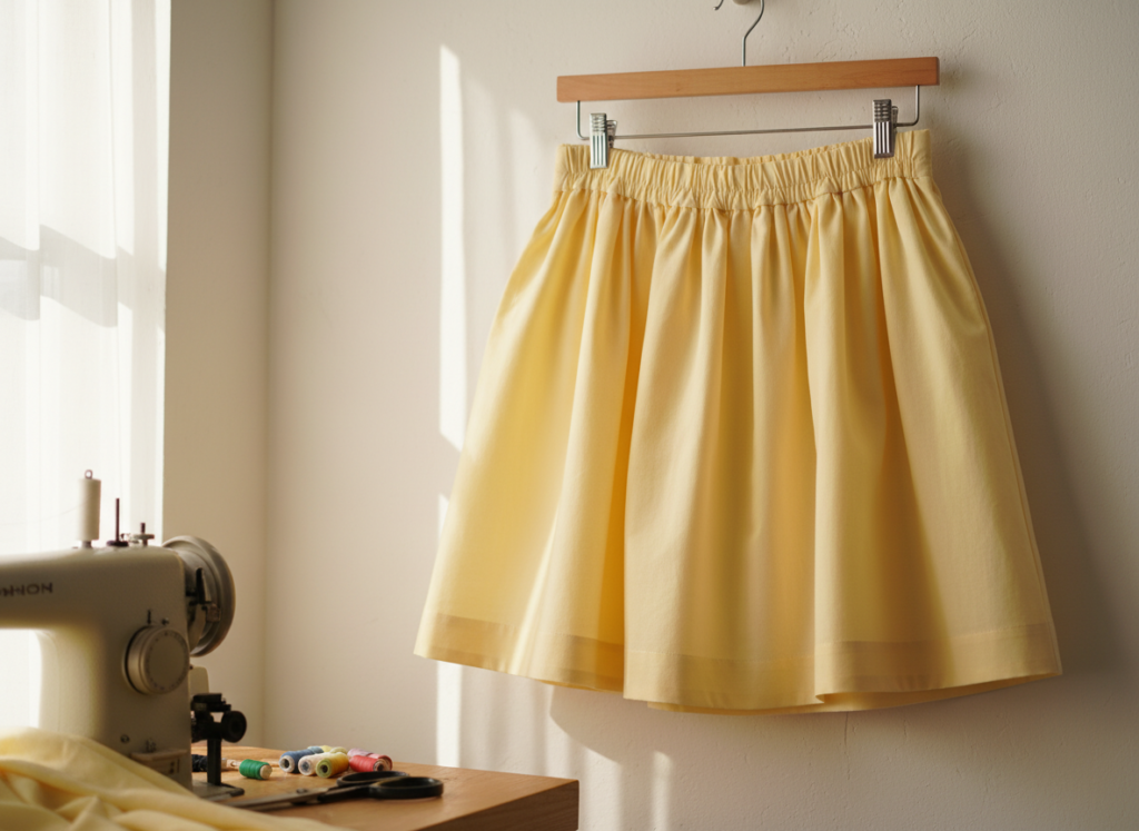simple skirt with elastic waist