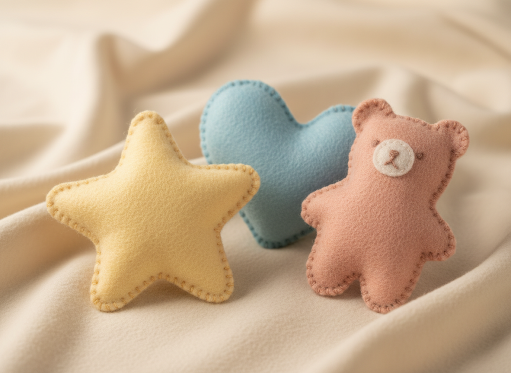 simple stuffed felt animals for kids sewing projects