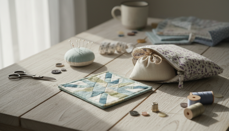 small sewing projects for gifts featuring handmade fabric items