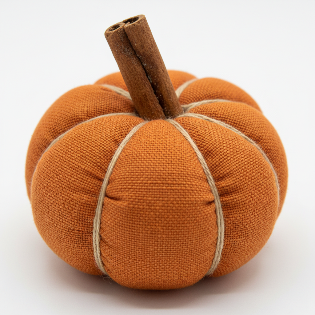 small stuffed fabric pumpkin halloween decoration