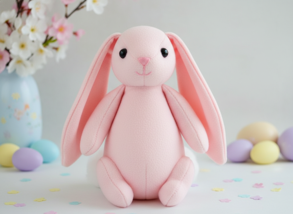 soft plush bunny rabbit with long ears