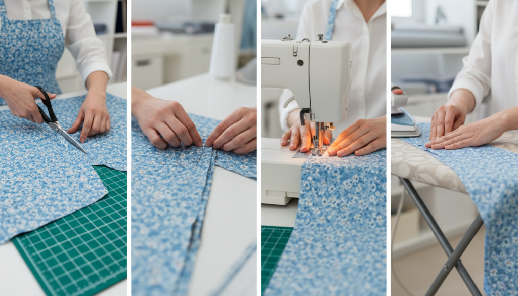 step by step dress sewing process tutorial