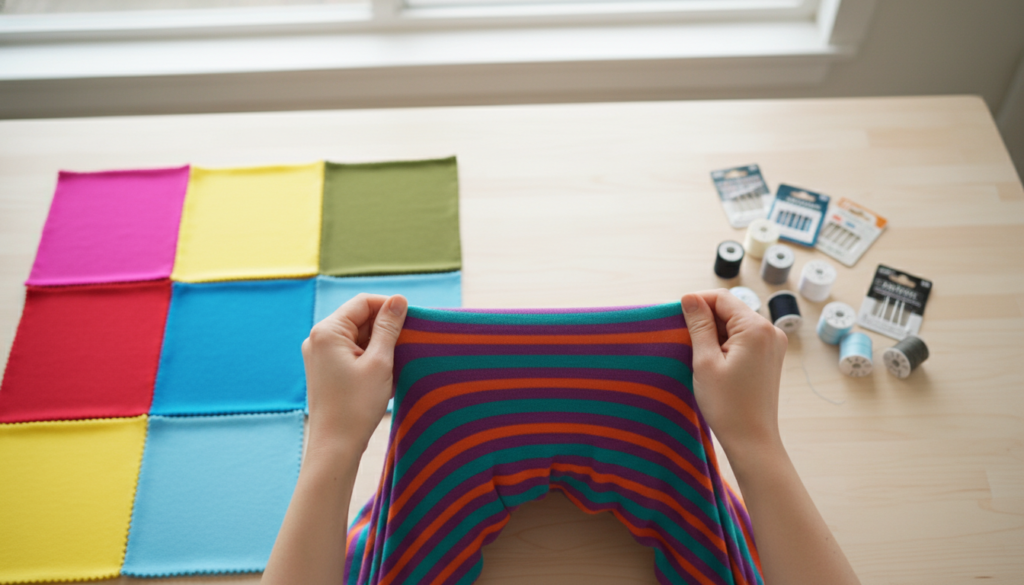 stretch knit fabric for sewing women's tops