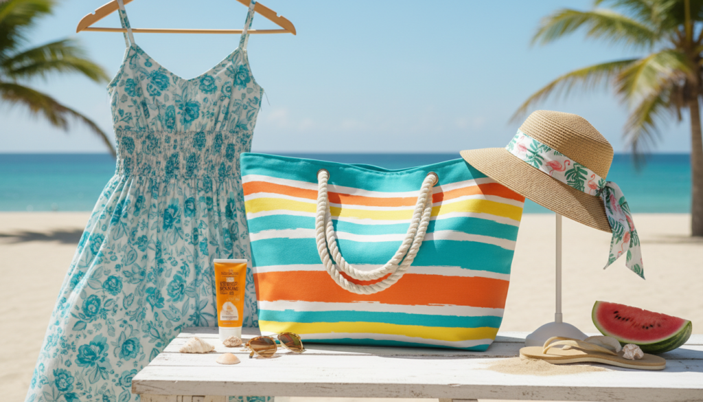 summer sewing projects including beach bag and sundress