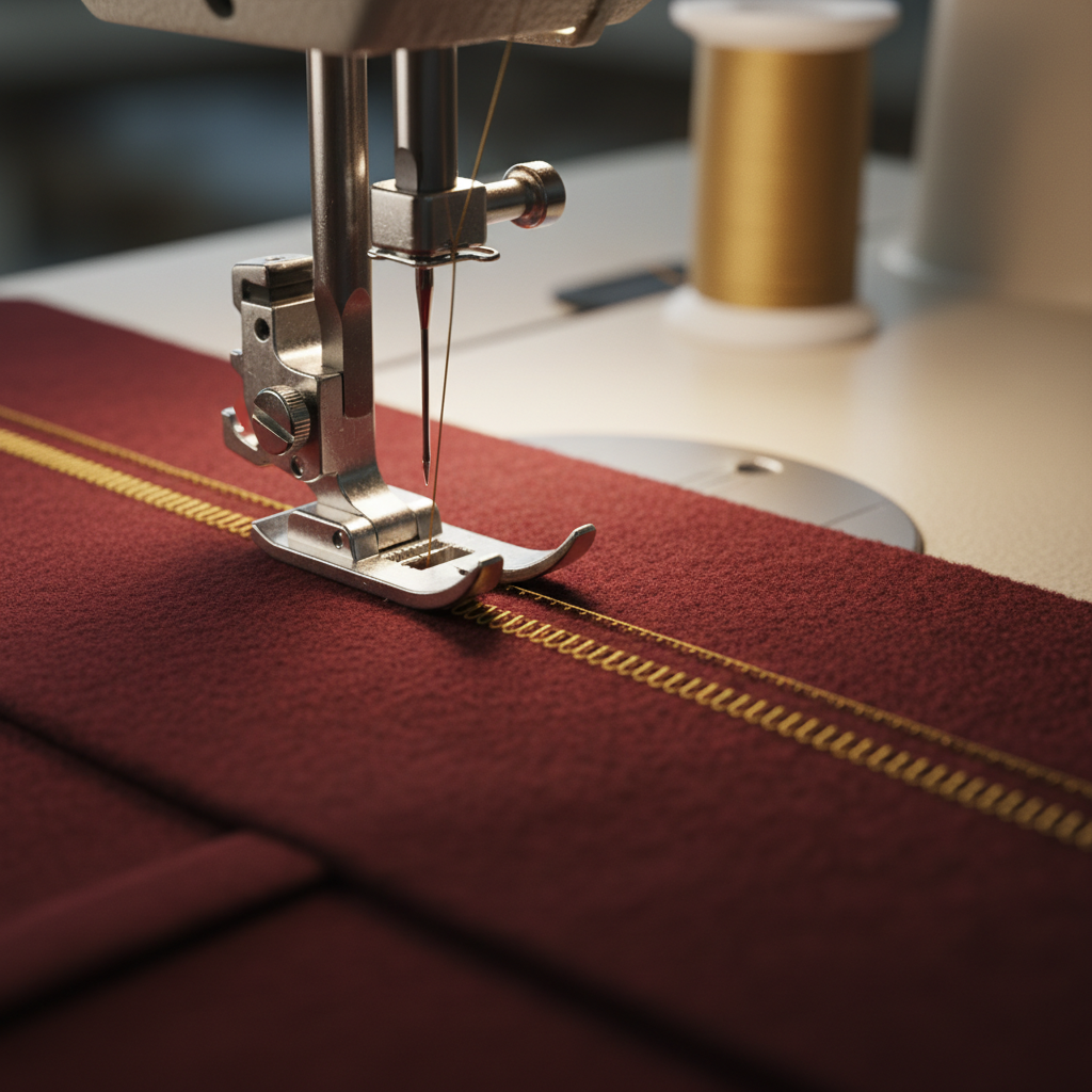 topstitching technique for fall sewing