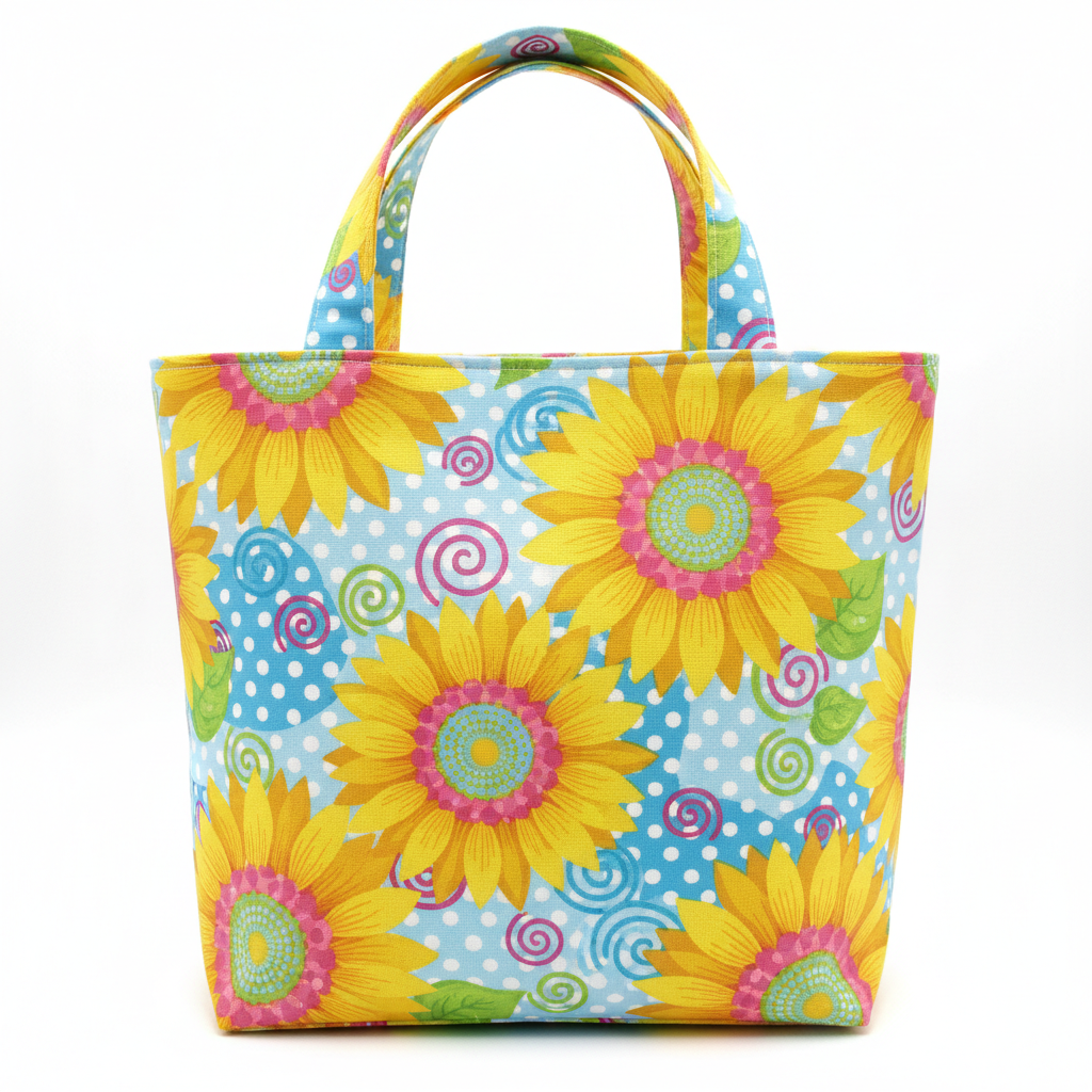 tote bag made from colorful fabric