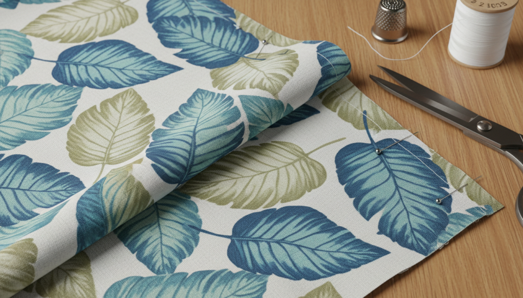 two outer fabric pieces positioned right sides together