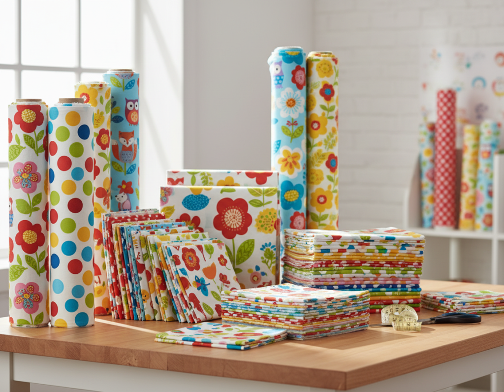 variety of colorful cotton fabrics suitable for small sewing projects cute gift ideas for kids