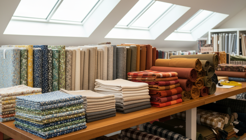 variety of fabric types suitable for gift sewing projects