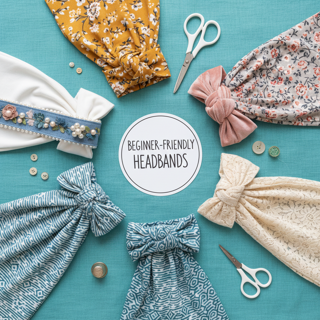 variety of handmade headbands showing beginner embellishment techniques variety of handmade headbands showing beginner embellishment techniques