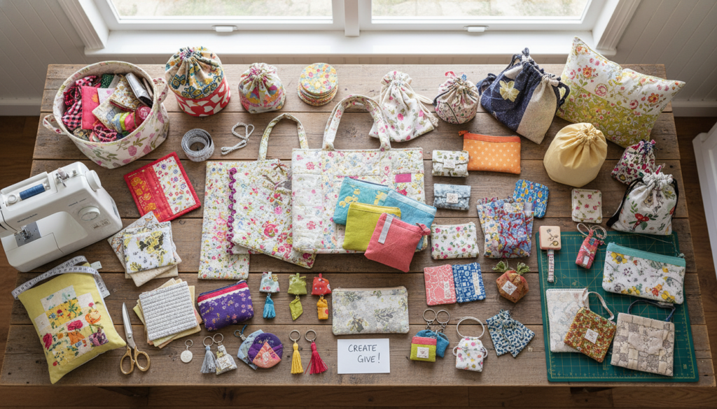 variety of small sewing projects gifts for friends displayed together variety of small sewing projects gifts for friends displayed together