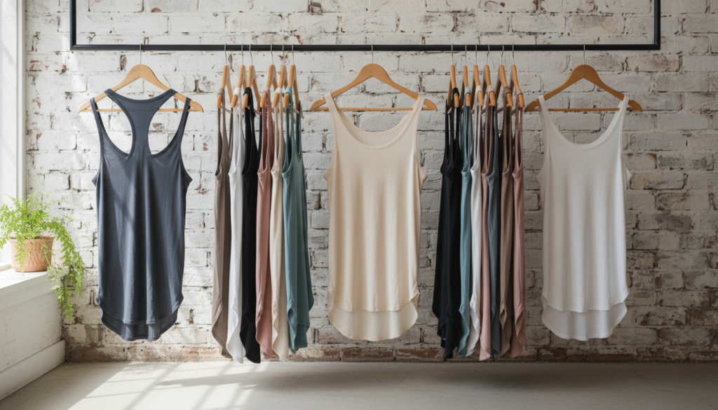 various tank top styles created through DIY cutting techniques