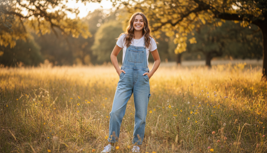 Confident teen girl with positive body language