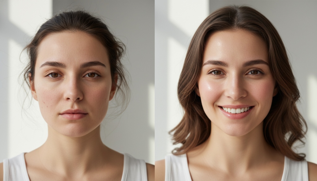 before and after face glow up transformation comparison before and after face glow up transformation comparison