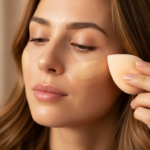 best foundation for dry skin application showing smooth, hydrated finish
