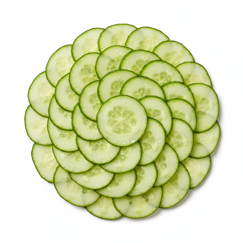 fresh cucumber slices for skin hydration