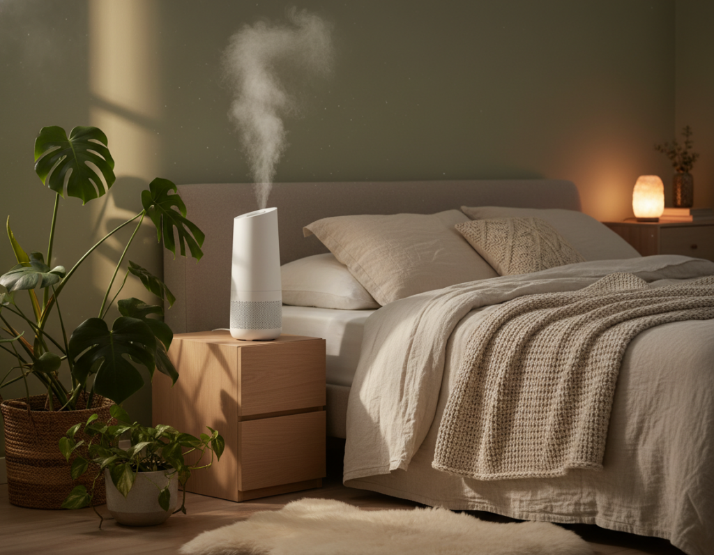 humidifier for dry skin prevention in bedroom