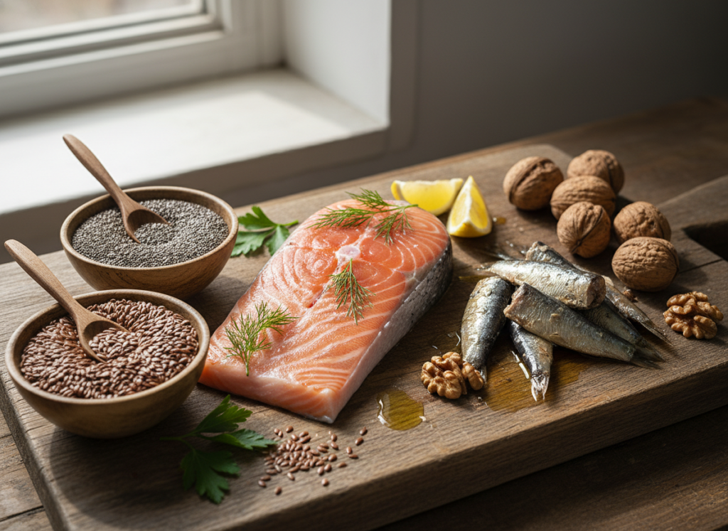 omega-3 fatty acids rich foods for skin health