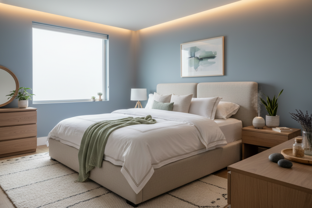 peaceful bedroom for quality sleep