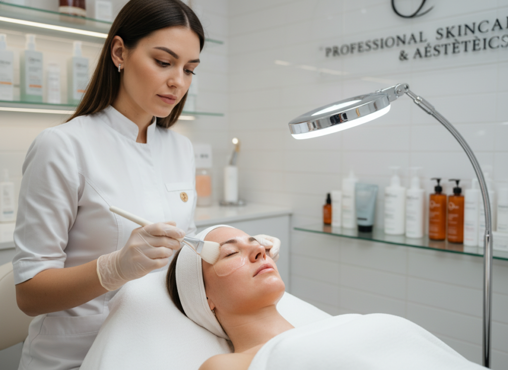 professional chemical peel treatment for clear skin