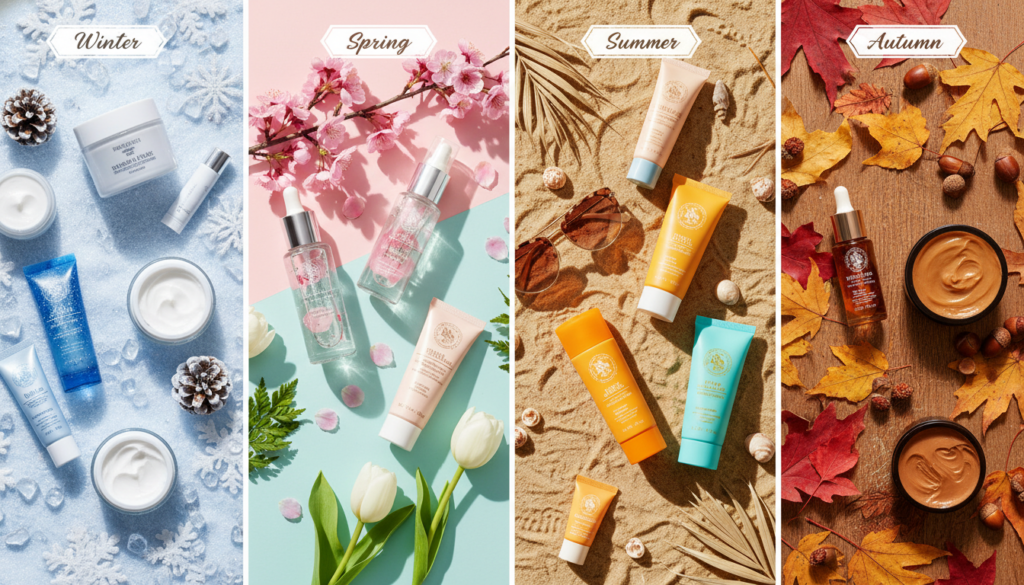 seasonal skincare products for dry skin throughout the year