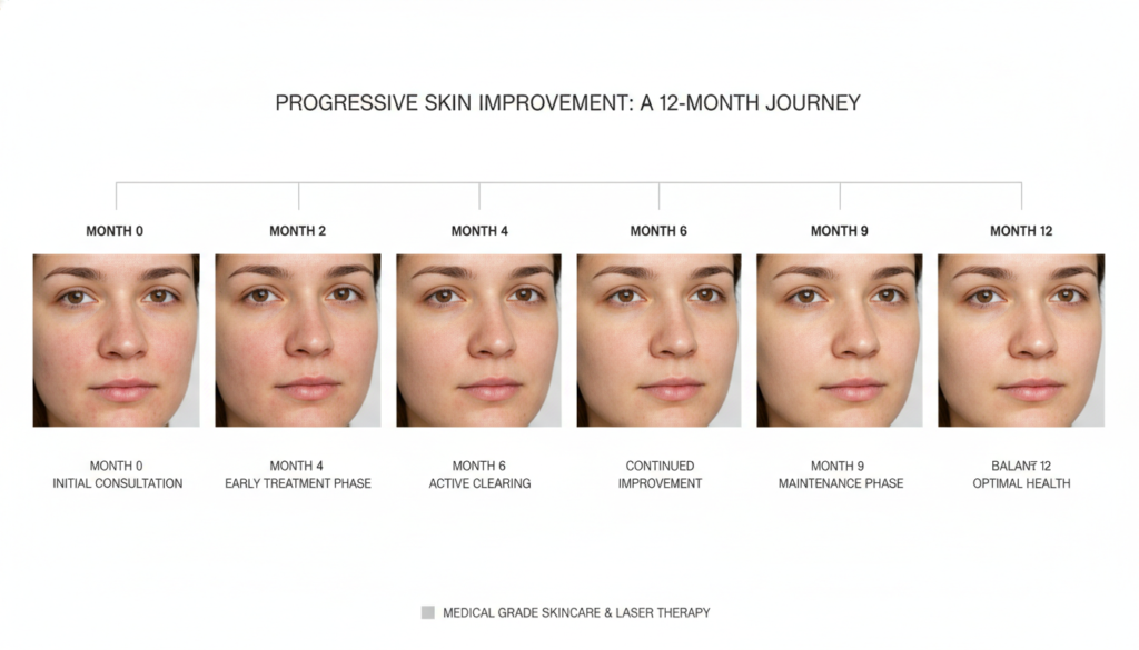 skin improvement timeline visual