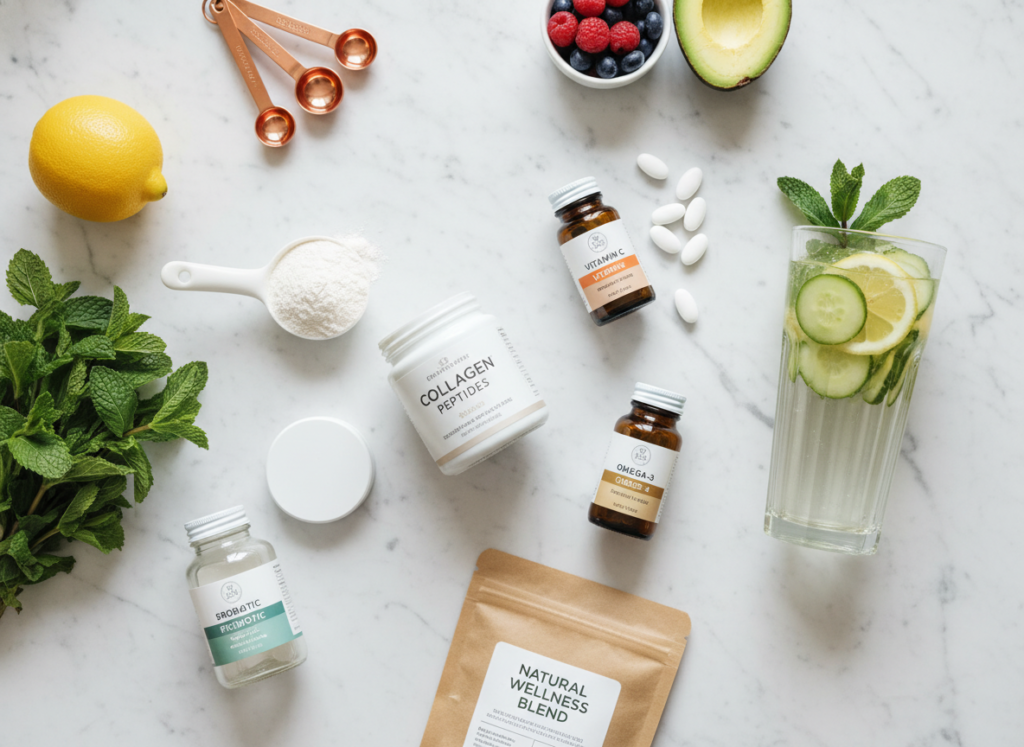 supplements and natural additives for skin health