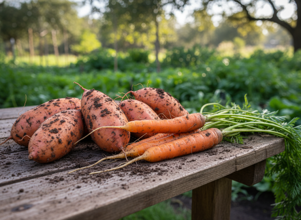 sweet potatoes and carrots for vitamin a
