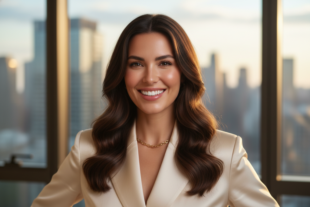 transformed confident woman radiating beauty transformed confident woman radiating beauty