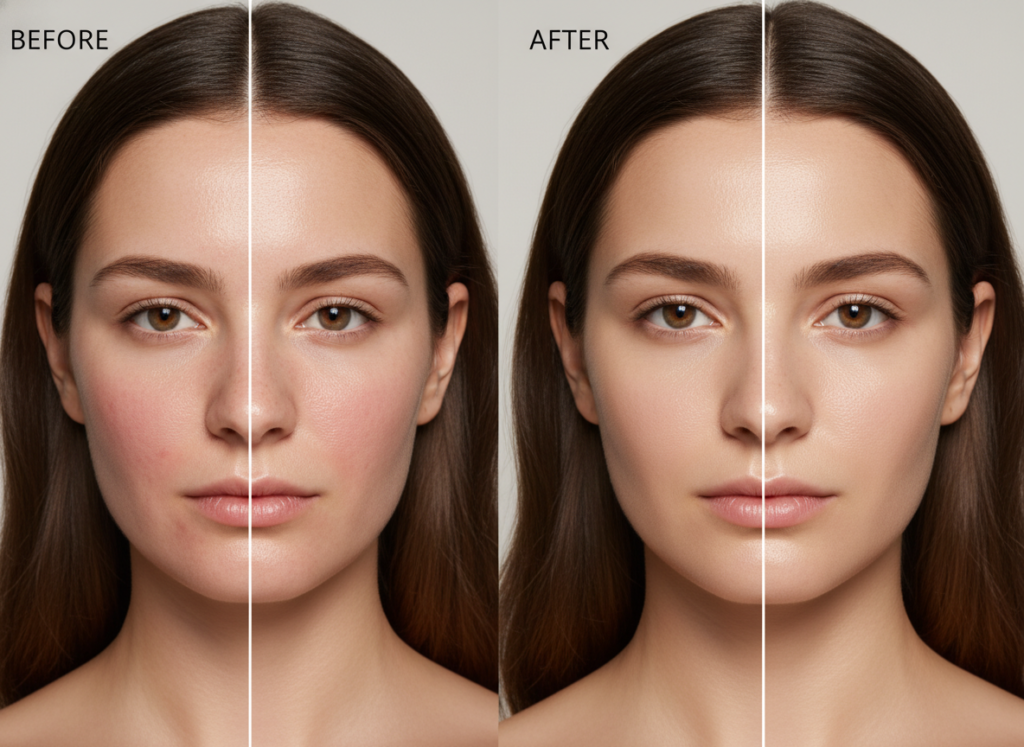 week two skin improvements