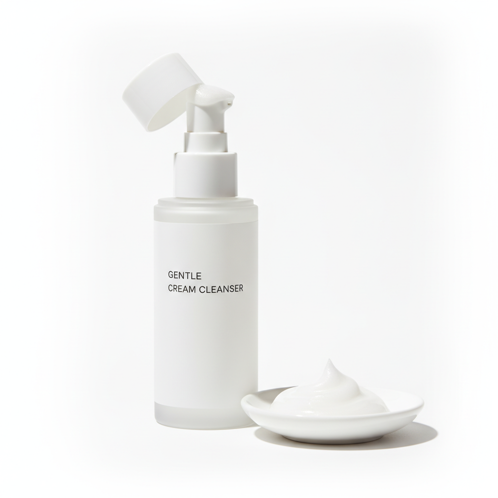 Gentle cream cleanser for tretinoin routine