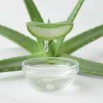 How to Get Clear Skin with Aloe Vera - fresh aloe vera plant with gel extracted