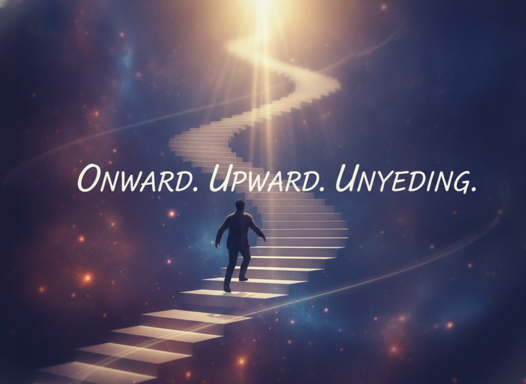Person climbing stairs representing progress and continuous growth Person climbing stairs representing progress and continuous growth