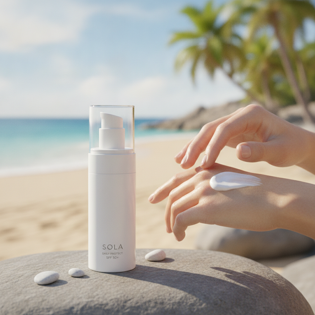Sunscreen application for daily sun protection and skin care