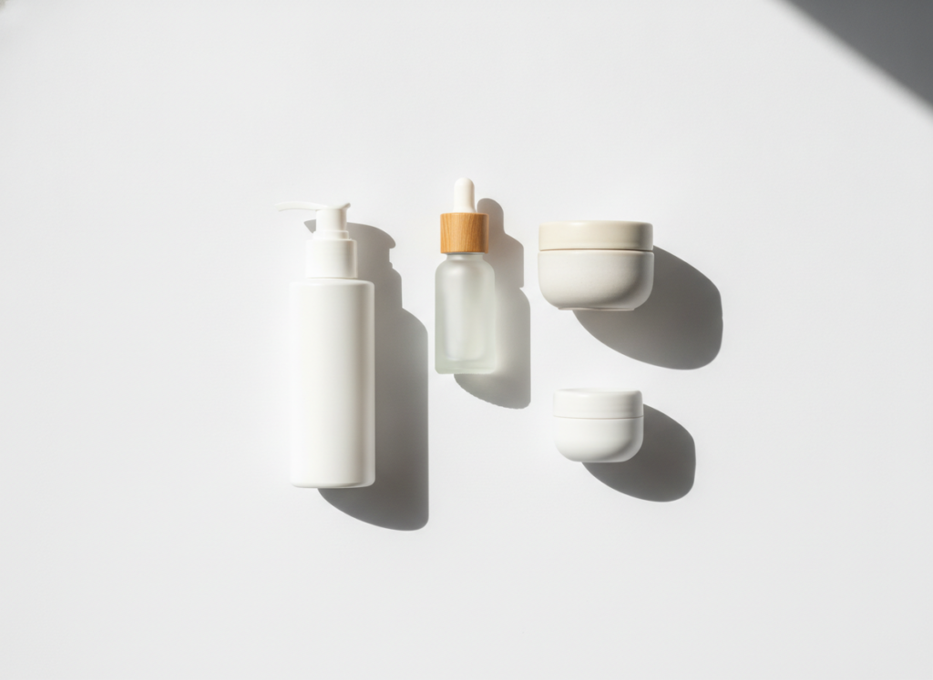 minimal skincare routine with essential products only