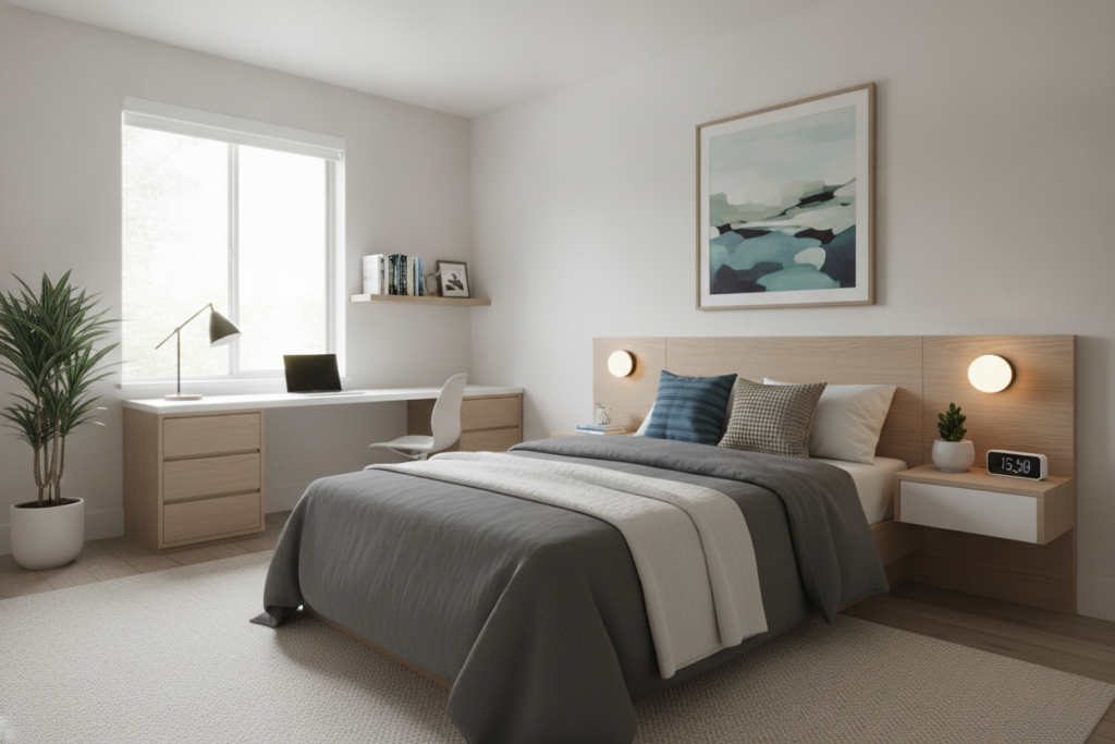 peaceful bedroom setup for good sleep
