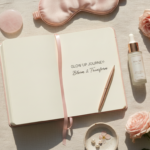 Aesthetic transformation inspiration with soft pastel tones and minimalist beauty elements